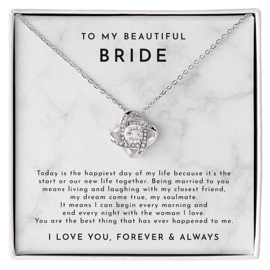 Bride Gift From Groom,  Beautiful Bride Necklace, To My Bride From Groom