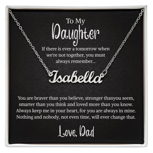 A Necklace Gift for Daughter with a Meaningful Message Card, Sentimental Gift from Father to Daughter, Dad to Daughter Gift, Gift for any Occasion, Birthday Gift for Girl, Necklace Gift Message