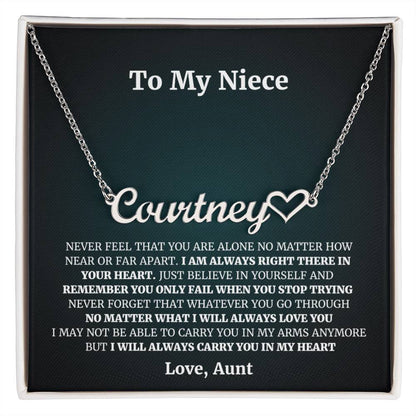 Aunt Gifts from Niece, Gifts for Niece from Aunt, Aunt and Niece Gifts, Sterling Silver Interlocking Heart Necklace, Niece Gifts from Aunt, Aunt Birthday, Mother's Day Gifts, Christmas Gifts