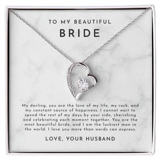 Bride Gift From Groom, Wedding Day Gift, Groom to Bride, Jewelry Gift from Groom to Bride, Beautiful Bride Necklace, To My Bride From Groom